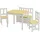 [en.casa] Kindertischset Lousame 2 Stühle 1 Sitzbank Kiefer massiv natur/weiß beige