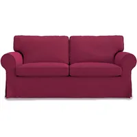 MASTERS OF COVERS Sofabezug für IKEA Ektorp 2-Sitzer, Perlbeige Sofa überzug Ektorp Couch überzug aus Polyester Petite, Ektorp 2er Sofa Cover, 179x88x88cm (Granatapfel)