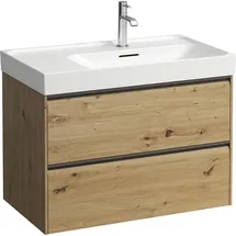 Laufen MEDA Waschtischunterbau, 2 Schubladen, wildeiche