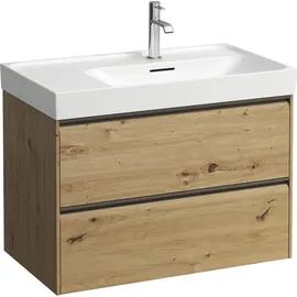 Laufen MEDA Waschtischunterbau, 2 Schubladen, wildeiche