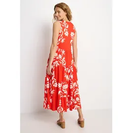 LASCANA Maxikleid Blumenprint Rot/Weiß 34