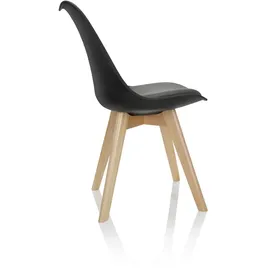 HJH Office Stühle, SCANDI Kunststoff Schwarz