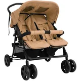 vidaXL Geschwisterwagen taupe