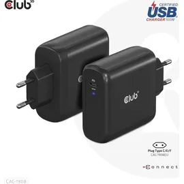 Club 3D Reise Ladegerät PPS 100W GAN, USB-IF TID-zertifiziert USB Typ-C PD 3.0