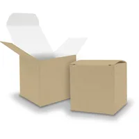 50xitenga Würfelbox KraftKarton 5cm braun Gastgeschenk Schachtel Adventskalender
