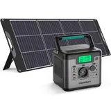 SWAREY Tragbare Powerstation S550 mit 200W Solarpanel, 555Wh Solargenerator, 550W (1100W Spitze) AC, 140W Bidirektionale Schnellladung USB-C, Notstromaggregat für Outdoor Camping Wohnmobil Zuhause