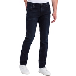 Cross Jeans Herren Jeans Damien Slim Fit Blau Normaler Bund Reißverschluss W 31 L 34