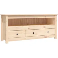 Furnicato TV-Schrank 114x35x52 cm Massivholz Kiefer