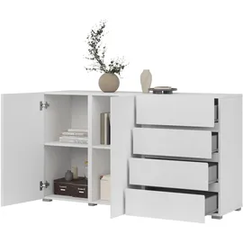 OTTO home Sideboard Metric 138 x 78,3 x 40 cm Weiß