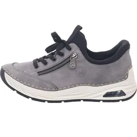 Rieker Damen Sneaker Grau/Schwarz 38