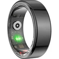 Colmi R02 Smart Ring, überwacht Herzfrequenz, Schlaf & Blutsauerstoff, Schrittzähler, IP68 - Farbe: schwarz - Größe: 10 - Schwarz