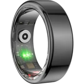Colmi R02 Smart Ring, überwacht Herzfrequenz, Schlaf & Blutsauerstoff, Schrittzähler, IP68 - Farbe: schwarz - Größe: 10 - Schwarz