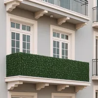 Mendler Windschutz HWC-O92 100 x 300 cm Grün Kunststoff