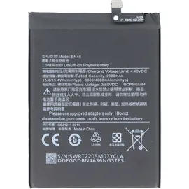 AccuCell Ersatzakku für Xiaomi Redmi Note 6, Note 8, Li-Polymer Akku, 3,85V, 3900mAh, 15Wh, built-in, ohne Werkzeug