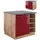 Vicco Kochinsel Fame-Line 90 x 0 x 0 cm Bordeaux Hochglanz