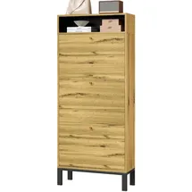 Okwish Schuhschrank 63 x 147 x 24 cm 3 Klappen / beige
