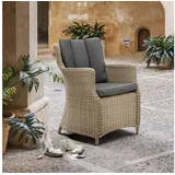 Destiny Luna Polyrattan Gartensessel 60 x 71 x 87 cm natur meliert inkl. Auflagen 2 St.