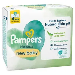 Pampers® Feuchttücher new baby HarmonieTM 1-lagig weiß, 184 St.