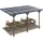 Outsunny Pergola Pavillon 4 x 3 m Grau