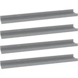 vidaXL Wandregale 4 Stk. Grau 60x9x3 cm
