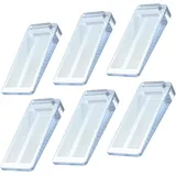 Türstopper Boden, Yosemy 6 Stück Gummi Türkeil Rutschfest Höhenverstellbar Fensterstopper Keil, Ungiftig Kein Unangenehmer Geruch, für Alle Hartböden,Badezimmer, Balkontür, Kinderzimmer-Transparent
