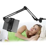 Tablet Halterung Bett 360°Drehbarer Tablet Ständer für Bett Flexibler Verstellbarer Lang Arm Handyhalterung Tablet Halter für iPad,Tablets,Telefone oder Andere Geräte mit 4 bis 13 Zoll Bildschirm