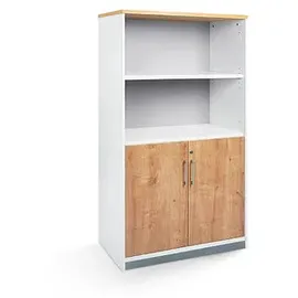 Rocada Regalschrank, 1057AW08 weiß, eiche 90,0 x 45,0 x 156,0 cm, 1 St.