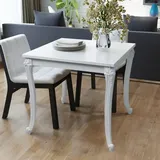 vidaXL Esstisch 80x80x76 cm Hochglanz Weiß - Esstisch - Esstische - Esszimmertisch - Esszimmertische - Weiß