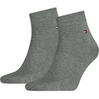 Tommy Hilfiger Herren Quarter Socken, Vorteilspack - Sneaker, Unifarben, 39-49 Grau 43-46