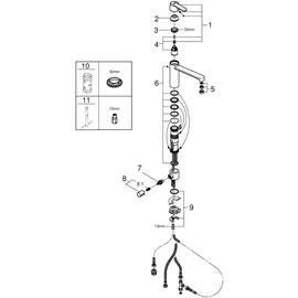 Grohe Get Küchenarmatur, schwenkbar, mit Geräteanschluss, 30198000,
