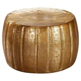 Wohnling Couchtisch Gold Metall, rund, 60x36x60 cm