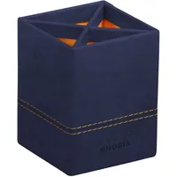 Rhodia Stifteköcher aus Kunstleder, 8x8x11cm Mitternachtsblau 194534C