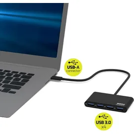 PORT DESIGNS USB 3.0 - 4 PORTS Schwarz