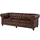 Massivmoebel24 Sessel Chesterfield Leder 82 x 75 x 216 cm Braun