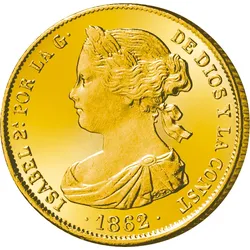Spanien 100 Reales 1856-1862 Königin Isabella II.