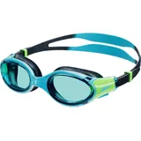 Speedo Unisex Kinder Biofuse 2.0 Schwimmbrille, Hyperschallblau/Echtes Marineblau/Lumogrün/Blau, One Size