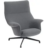 Muuto Doze Lounge Chair, high back, swivel base, ocean 80 / schwarz