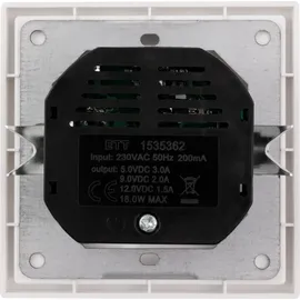 McPower Schutzkontakt-Steckdose McPower ''Shallow'' 1x USB-C - 18W Quickcharge - 1x USB-A