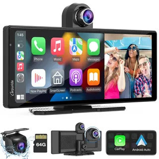 Carpuride 9,3" W903 Tragbares Kabelloses Carplay & Android Auto mit Dashcam