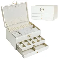 ADEL DREAM AdelDream Schmuckkasten dreistöckige Schmuckbox Schmuckschatulle mit linearem