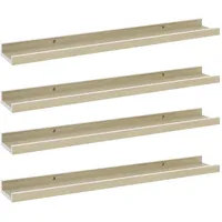 vidaXL Wandregal 60 x 9 x 3 cm Weiß Sonoma-Eiche