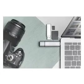 Digitus DA-70886 Combo Card Reader Hub (USB-C+USB 3.0) grau