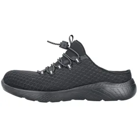 Rieker Clog , Schlupfschuh, Sommerschuh, Hausschuh mit MemoSoft-Ausstattung, schwarz