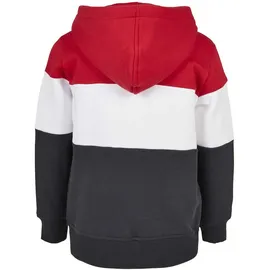 URBAN CLASSICS 3-tone Kapuzenpullover Fire Red / White / Navy 110-116 cm