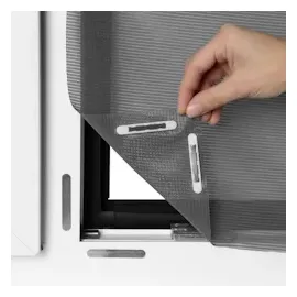 EasyMaxx Moskitonetz Mit Pollenschutz mit Magnetbefestigung fürs Fenster | 150 x 130 cm & [grau]