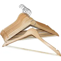 BÜRSTENMANN 1622 Formkleiderbügel aus Buche, Rockeinschnitte, 45 cm, natur (8er Pack)