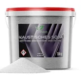 DTP-SOFT Natriumhydroxid | Kaustisches Soda 99,9% | Natronlauge | Reiniger, NaOH | Rohrreiniger | Industrie | Labor | Rohrreiniger | Natriumhydroxid im Eimer (5, Kilogramm)