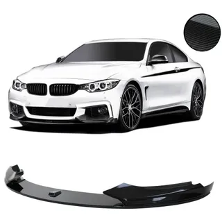 Frontspoiler Ansatz Lippe Stossstange Sport Performance+ABE+ Carbon Optik  2-teilig, passend für 4er F32 passend für BMW 4er F32/ F33/ F36, 2013-2021