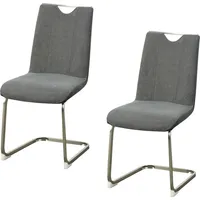 Hti-Living Schwingstuhl Antikanthrazit/Grau 2er Set Emrys