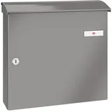 Aufhängebriefkasten RENZ "Convex" - Galfan-Stahl 12 Liter RAL 9007 Graualuminium / seidenglänzend mit Zeitungsbox